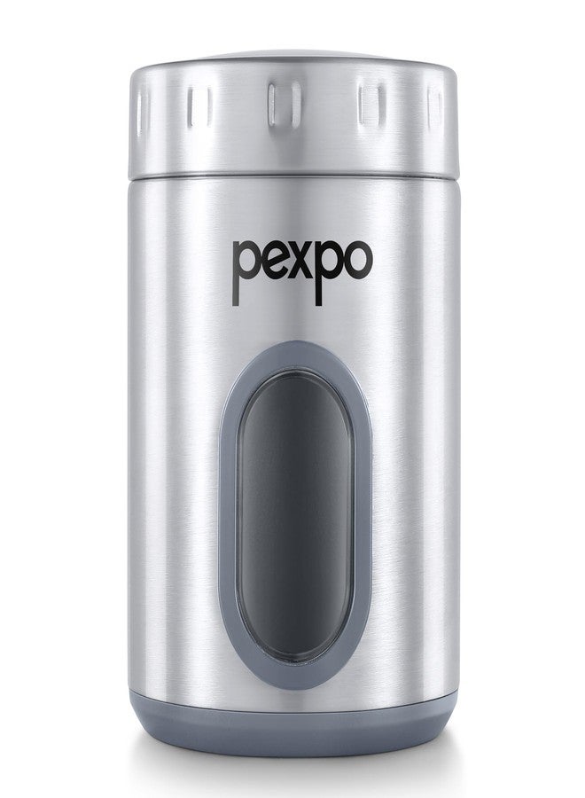 PEXPO Freshmate Stainless Steel Container 1000ml | Transparent Kitchen Storage Container | Airtight | Multipurpose | Jar for Dry Fruits, Dal, Snacks, Cookies, Tea, Coffee, Sugar - Matte Finish - Image 1